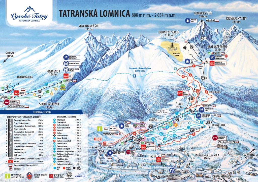Tatranská Lomnica Starý Smokovec mapa