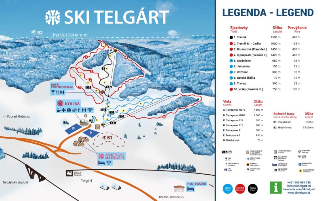 Ski Telgárt mapa